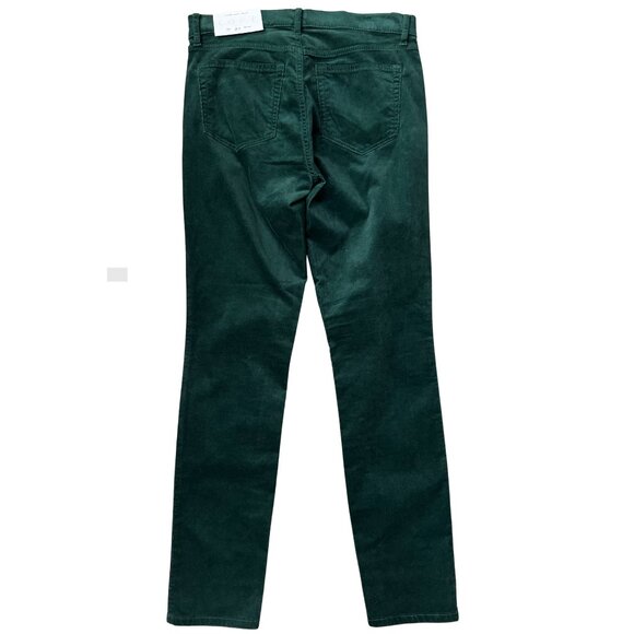 LOFT Velour Skinny Pants in Dark Green Size 27 (4) #504809  NEW - Picture 2 of 5
